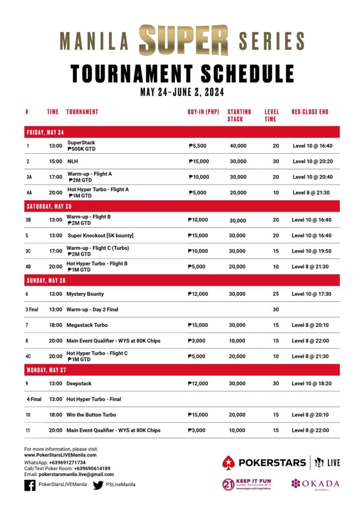 마닐라 토너먼트 일정