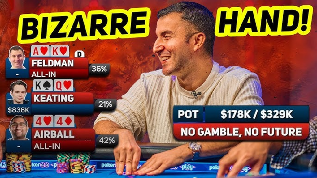 허슬러 카지노의 라이언 펠드먼이 인생 최대의 냄비를 연주합니다! [인산 런아웃]