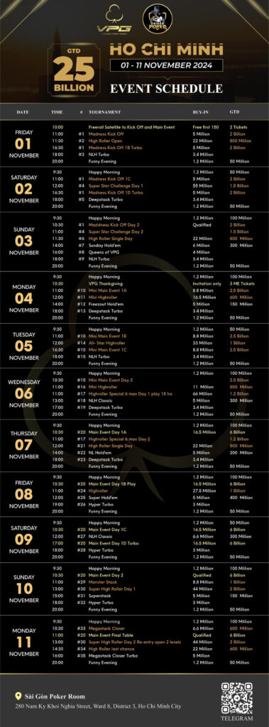 11/1~11/11 VPG 호치민 일정