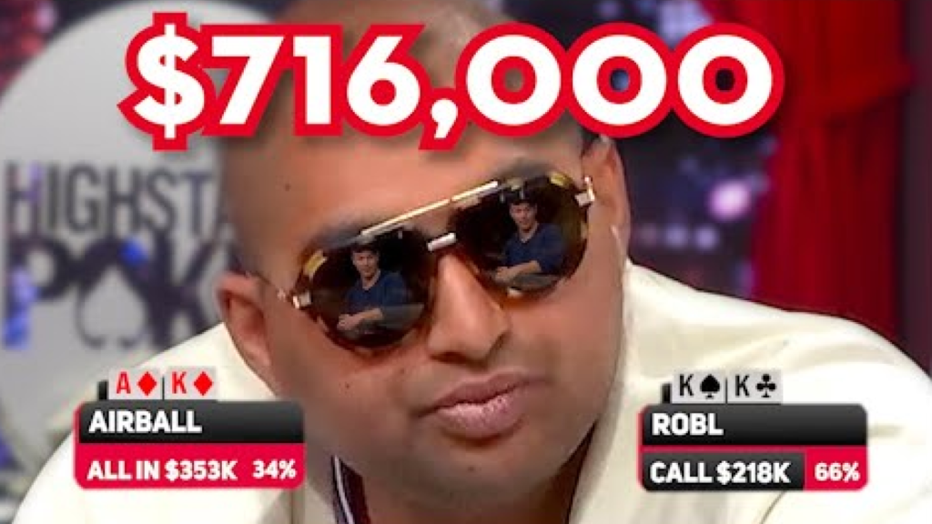 하이 스테이크 포커에서 $7116,000 올인 충돌!