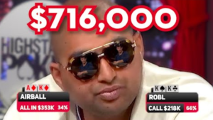 하이 스테이크 포커에서 $7116,000 올인 충돌!
