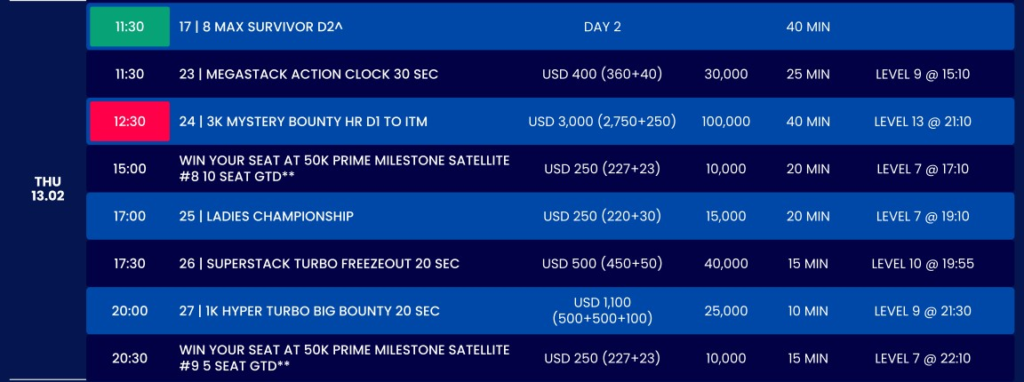 2/6~2/24 나가월드 프놈펜 일정의 WPT 캄보디아