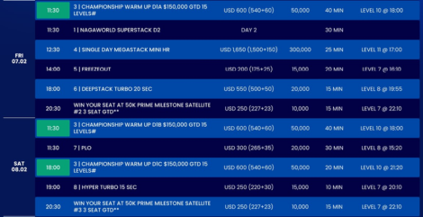 2월 6일~2월 24일 나가월드 PHNOM PEN에서 캄보디아 WPT