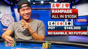 포카드 플롭! 램페이지, $140,300 함정 설치!