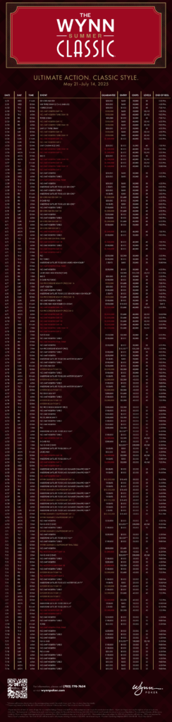 5월 21일부터 7월 14일까지 윈 썸머 클래식, 총상금 보장 4천만 달러