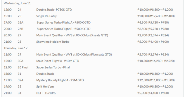오카다 마닐라에서 열리는 마닐라 슈퍼 시리즈 23