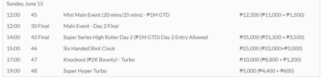 오카다 마닐라에서 열리는 마닐라 슈퍼 시리즈 23