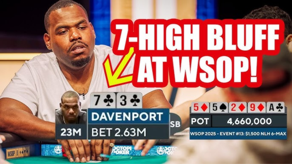 월드 시리즈 오브 포커 파이널 테이블에서 7-3으로 한 에픽 블러프?!