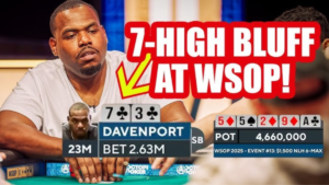 월드 시리즈 오브 포커 파이널 테이블에서 7-3으로 한 에픽 블러프?!