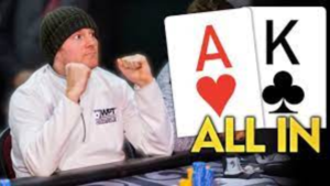 WPT 파이널 테이블에서 플롭으로 스트레이트와 플러시를 완성한 올인