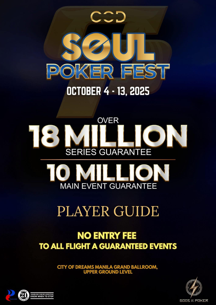 10/4~10/13 시티 오브 드림즈 마닐라에서 열리는 COD 소울 포커 페스트 일정