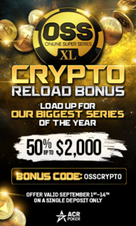 ACR 포커, 총상금 5천만 달러 규모의 OSS XL 온라인 토너먼트 시리즈 공개