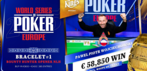 파웰 보이치에호프스키, 바운티 헌터 오프너에서 첫 번째 WSOP 유럽 브레이슬릿 획득