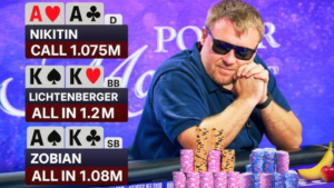 러시아 포커 스트리머, 에이스로 압도! 초대형 쓰리웨이 올인!