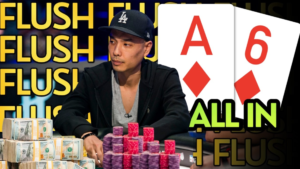 WPT 파이널 테이블에서 600만을 건 하이 스테이크 스트레이트 플러시 드로우