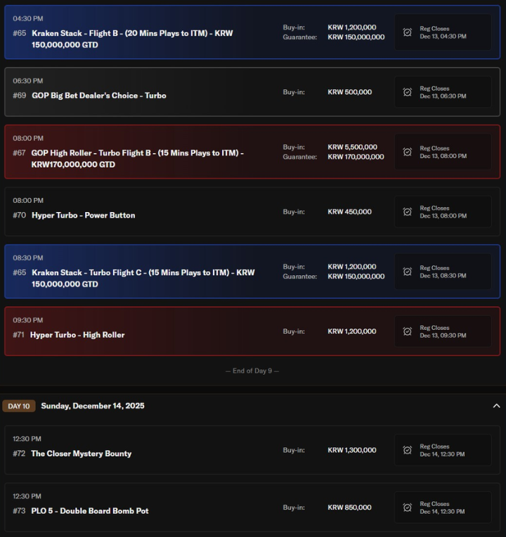 더 갓즈 오브 포커: 에덴 어웨이크닝’이 12월 5일~14일 제주도에서 개최됩니다