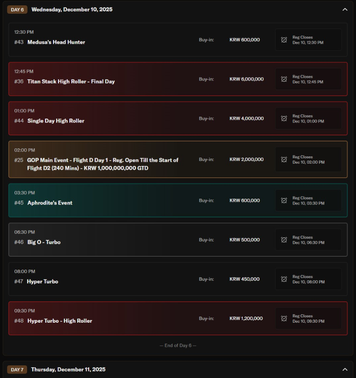 더 갓즈 오브 포커: 에덴 어웨이크닝’이 12월 5일~14일 제주도에서 개최됩니다