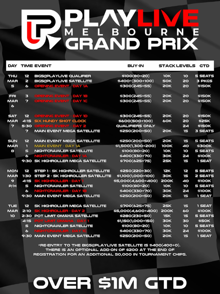 03/05~03/16 플레이라이브 멜버른 프릭스 시리즈