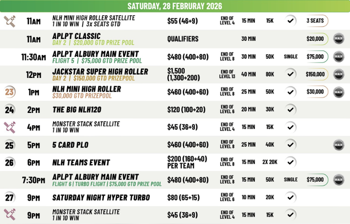 02/24~03/01 호주 리그 포커 투어